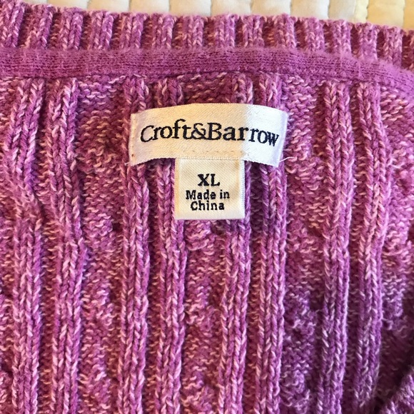 Croft & Borrow xl pink cable sweater - Picture 2 of 2